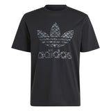 adidas Originals Classic Monogram Graphic T-Shirt in Black Grey