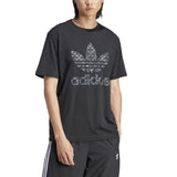 adidas Originals Classic Monogram Graphic T-Shirt in Black Grey