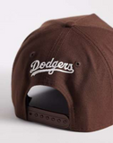 New Era LA Dodgers E-frame outline script logo cap in brown