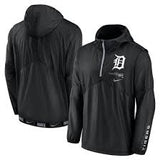 Detroit Tigers Nike Home Night Game Half Zip Jacket - Black