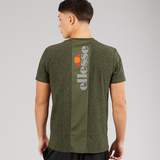 Ellesse Mens Dundalk Running Top Khaki Marl
