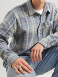 HOLLISTER Regular fit Button Up Shirt in Dusty Blue