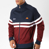 Ellesse Rimini Navy Blue Burgundy Zip-Up Jacket