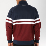 Ellesse Rimini Navy Blue Burgundy Zip-Up Jacket