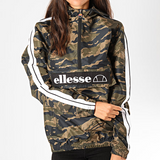 Ellesse Ellesse Gisella Women's Windbreaker with Stripes Khaki Green Camouflage