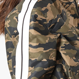 Ellesse Ellesse Gisella Women's Windbreaker with Stripes Khaki Green Camouflage