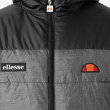 Brenta Hooded Down Jacket Black Grey Heather