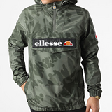 Ellesse Mont 2 Tie Dye Zip Neck Windbreaker Khaki Green