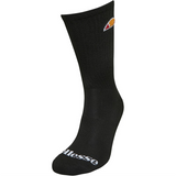Ellesse Three Pack Crew Socks Black
