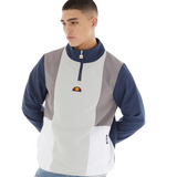 Ellesse Mens Barzelleta 1/4 Zip Poly Track Top Light Grey