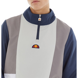 Ellesse Mens Barzelleta 1/4 Zip Poly Track Top Light Grey