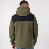 Ellesse Mens Drago Hooded Fleece Jacket Khaki