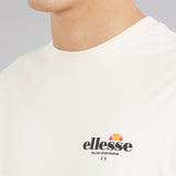 Ellesse Mens Lyon Relaxed Fit Back Logo T-Shirt Off White