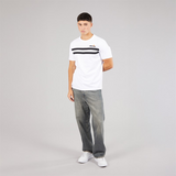 Ellesse Mens Squalius Retro Stripe T-Shirt White