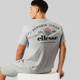 Ellesse Mens Lyon Relaxed-Fit Back Logo T-Shirt Grey