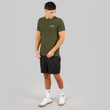Ellesse Mens Dundalk Running Top Khaki Marl