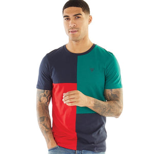 Fluid Mens Colourblock T-Shirt Multi