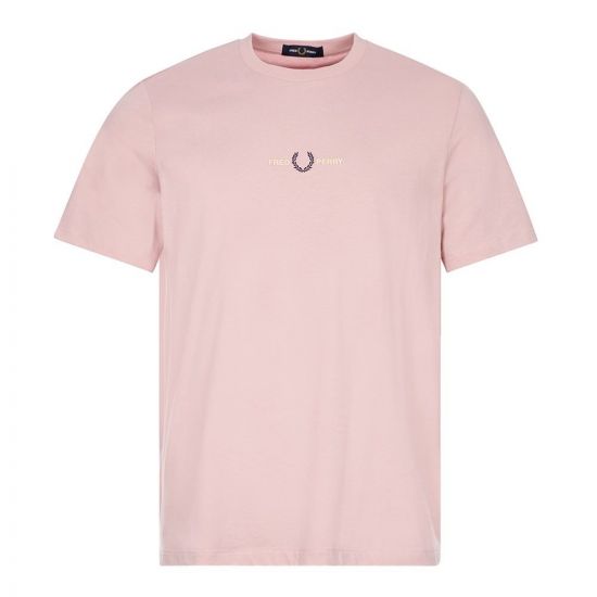 FRED PERRY T-Shirt Embroidered Logo - Chalky Pink