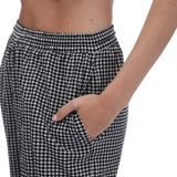 adidas Originals Gingham Track Pants in White Black