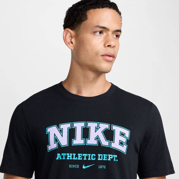 NIKE DRI-FIT FITNESS HYBRID-PRINT TEE