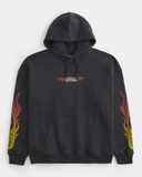 Men's Black Baggy No Fear Graphic Hoodie
