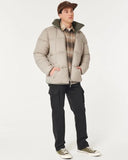 Hollister Mens Ultimate Reversible Puffer Jacket DOUBLE FACE