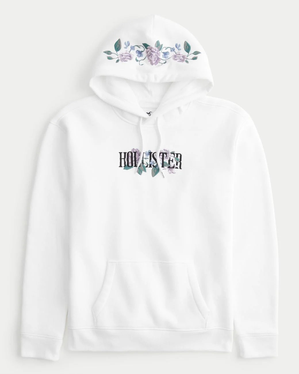 Hollister white hoodie mens sale
