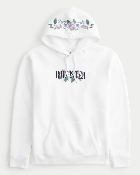 Floral hollister clearance hoodie