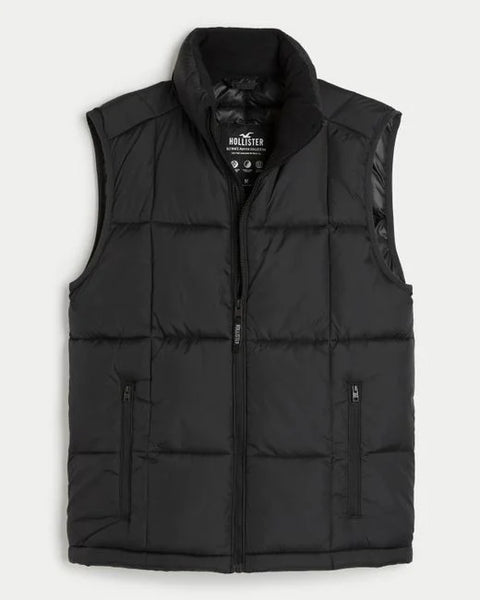 Gilet Hollister Men s Black Ultimate Puffer Sport VesT