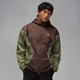Jordan woven jacket in brown and khaki