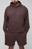 Men's Oversized Boxy Cropped Hooded Tracksuit