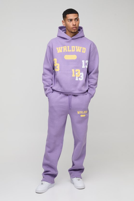 Worldwide Embroidered Varsity Oversized Tracksuit