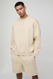 Oversized Sweatshirt Drop Crotch Short Tracksuit