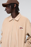 Oversized Boxy Varsity Badge Corduroy Bomber Jacket