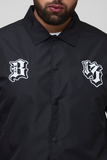 Plus Varsity Badge Collared Coach Regular Fit Jacket