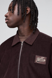 Oversized Boxy Varsity Badge Corduroy Bomber Jacket