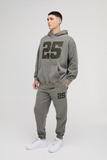 Oversized 25 Varsity Washed Hooded Tracksuit