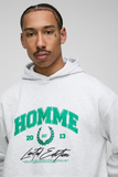 BOOHOOMAN Oversized Homme Varsity Hoodie