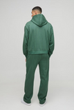 BOOHOOMAN Oversized Boxy Pinstripe Applique Zip Hooded Tracksuit