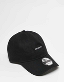 New Era 9twenty slogan detail cap in black