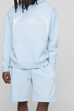 Oversized Man Hooded Short Tracksuit