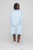 Oversized Man Hooded Short Tracksuit
