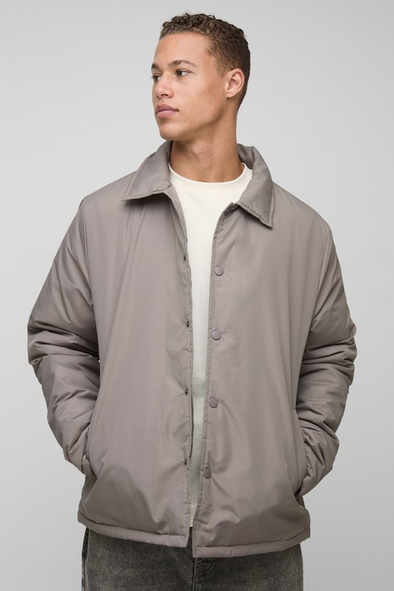 Tall Padded Collared Coach Jacket