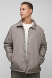 Tall Padded Collared Coach Jacket