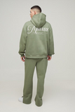 Oversized Script Hooded Split Hem Tracksuit