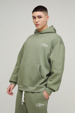 Oversized Script Hooded Split Hem Tracksuit