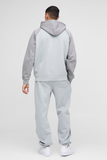 Oversized Varsity Raglan Zip Hooded Tracksuit