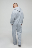 Oversized Boxy Man Star Hooded Split Hem Tracksuit