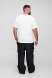 Plus Popper Side Elasticated Waist Relaxed Cargo Trousers