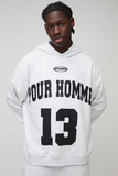 BOOHOOMAN Oversized Homme Printed Hoodie